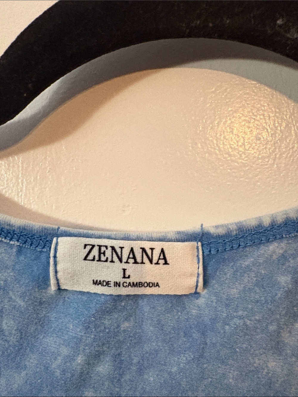 Zenana Outfitters Light Blue Acid-Wash Tank Bodysuit - Picture 3 of 6